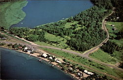 Aerial View of Lake Hubert and Clark Lake Resort Area Postcard