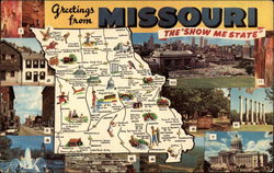 Greetings From Missouri, The "Show Me State" Postcard