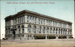 Public Library, Michigan Ave. and Washington Street Chicago, IL Postcard Postcard