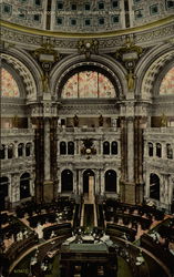 Public Reading Room, Library of Congress Washington, DC Washington DC Postcard Postcard