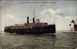 Steamer "City of Chicago" Steamers Postcard Postcard