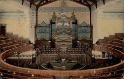 Interior of First M.E. Church Omaha, NE Postcard Postcard