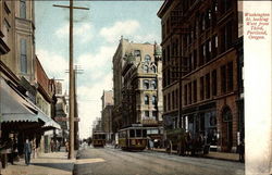 Washington St. looking West from Third Portland, OR Postcard Postcard