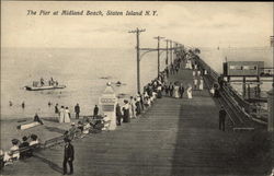 The Pier at MIdland Beach Staten Island, NY Postcard Postcard