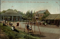 Children's Playgrounds and Quarters in Golden Gate State Park San Francisco, CA Postcard Postcard