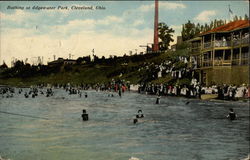 Bathing at Edgewater Park Cleveland, OH Postcard Postcard