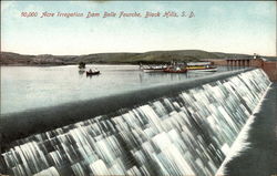 Acre Irregation Dam Belle Fourche Black Hills, SD Postcard Postcard