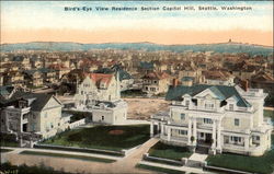 Bird's-Eye View residence section Capitol Hill Seattle, WA Postcard Postcard