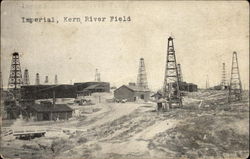 Imperial, Kern River Field Oil Wells Postcard Postcard