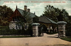 Forest Hill Entrance to John D. Rockefeller's Residence Postcard