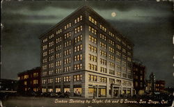 Timken Building by night San Diego, CA Postcard Postcard