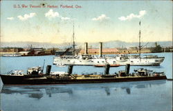 U.S. War Vessels in Harbor Portland, OR Postcard Postcard