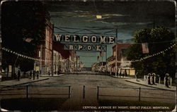 Central Avenue by Night Postcard