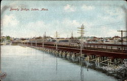 Beverly Bridge Salem, MA Postcard Postcard