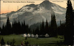 Mount Ranier from Indian Henry's Washington Postcard Postcard