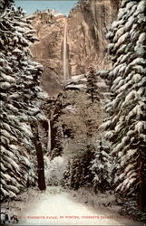 Yosemite Falls in Winter Yosemite Valley, CA Yosemite National Park Postcard Postcard