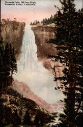 Nevada Falls, 700 Feet High Yosemite Valley, CA Yosemite National Park Postcard Postcard