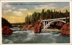 Concrete Bridges, Yellowstone Canyon Postcard