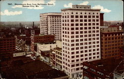 Skyscrapers seen from Baltimore Hotel Postcard