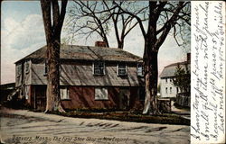 The first Shoe Shop in New England Danvers, MA Postcard Postcard