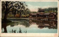 Lake and Bath House, Washington Park Postcard