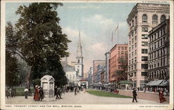 Tremont Street and the Mall Postcard