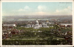 The Capital, from Washington Monument Postcard