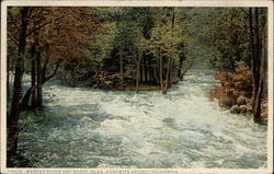 Merced River and Happy Isles Yosemite Valley, CA Yosemite National Park Postcard Postcard