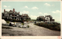 Shore Road and Cottages Postcard