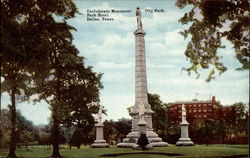 Confederate Monument City Park Dallas, TX Postcard Postcard