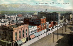 Birds eye view from 1st Street South Salt Lake City, UT Postcard Postcard