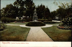 Central Fountain, Soldiers Home Postcard