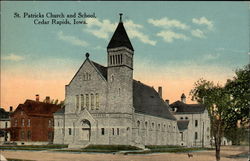 St. Patricks Church and School Postcard