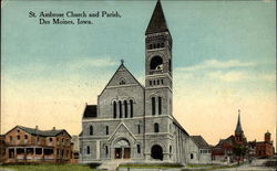 St. Ambrose Church and Parish Des Moines, IA Postcard Postcard