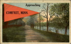 Approaching Comfrey, Minn Minnesota Postcard Postcard