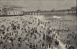 Beach Scene Asbury Park, NJ Postcard Postcard