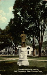 Statue of Abraham Pierson, Yale University New Haven, CT Postcard Postcard