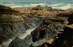 The Colorado River from the plateau, Grand Canyon of the Colorado Grand Canyon National Park, AZ Postcard Postcard