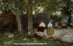 Shelving Rocks at "Red Rocks" Burlington, Vt Vermont Postcard Postcard