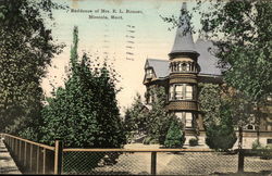 Residence of Mrs. E.L. Bonner Missoula, MT Postcard Postcard