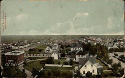 Aerial View of City Postcard