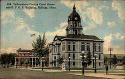 Yellowstone County Court House and B.P.O.E. Building Billings, MT Postcard Postcard