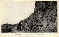 A Bad Piece of Road Snake River, ID Postcard Postcard