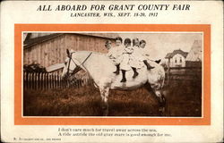 All Aboard For Grant County Fair Lancaster, WI Postcard Postcard