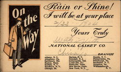 National Casket Co. advertisement Advertising Postcard Postcard