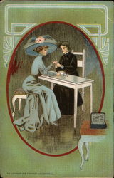 Woman getting Manicure Women Postcard Postcard