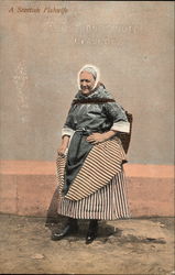 A Scottish Fishwife Postcard Postcard