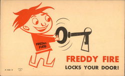 Freddy Fire Locks Your Door! Postcard