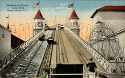 Shooting the Chutes, Luna Park Coney Island, NY Postcard Postcard