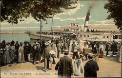 Evian-les-Bains--Le Debarcadere Steamers Postcard Postcard